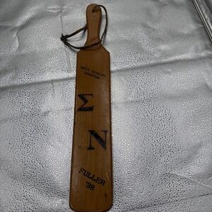 Sigma Nu Paddle 1938 Beta Upsilon Chapter
